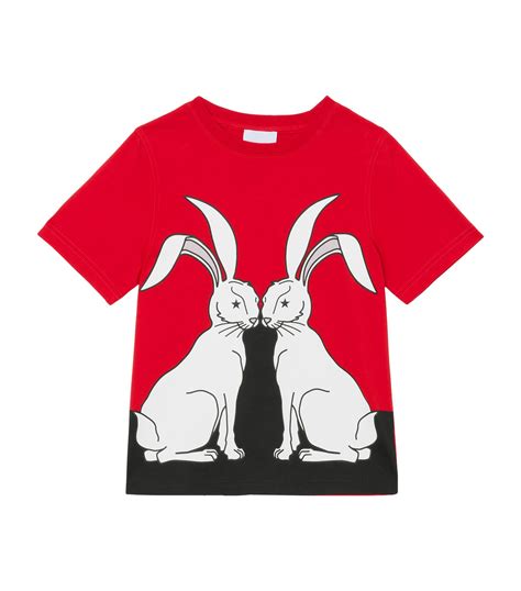 BURBERRY Rabbit print cotton t.